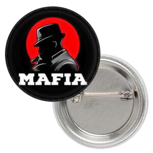 Ретро значка мафиот в черен костюм - Mafia