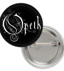 Значка на Opeth с логото в бял цвят