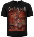 Черна дет метъл тениска Six Feet Under с графичен дизайн на албума Killing for Revenge
