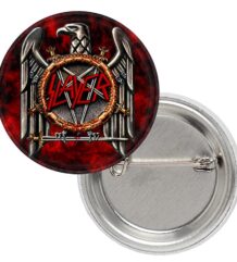 Значка на Slayer с цветен орел, капачка
