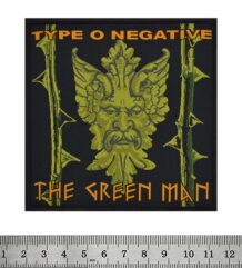 Метъл нашивка Type O Negative The Green Man със зелена бродерия на горско лице