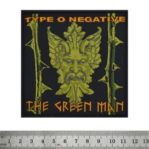 Метъл нашивка Type O Negative The Green Man със зелена бродерия на горско лице