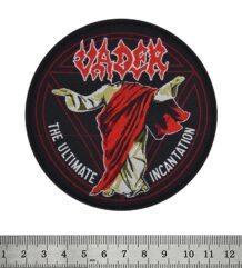 Кръгла бродирана метъл нашивка на Vader с мотив от албума The Ultimate Incantation