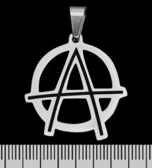 Пънкарски медальон със знака anarchy