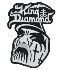 Голяма везана метъл нашивка King Diamond с лого и лик на вокалиста за гръб на яке