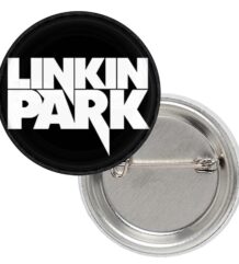 Значка на Linkin Park с бял надпис