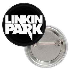 Значка на Linkin Park с бял надпис