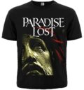 Предна част на черна рок тениска Paradise Lost Icon с графична щампа на статуя