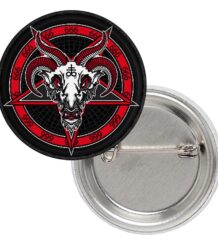 Значка с Дявола 666 върху Пентаграма