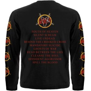 Мъжка тениска с дълъг ръкав Slayer "South of Heaven" с принтове на ръкавите - Hover Image