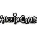 Бродирана черно-бяла нашивка на Alice In Chains с логото на групата