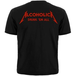 Тениска Alcoholica Drink 'Em All с двустранен забавен принт - Hover Image