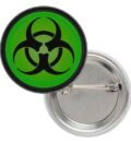 !!!Значка на Biohazard със знака в зелено