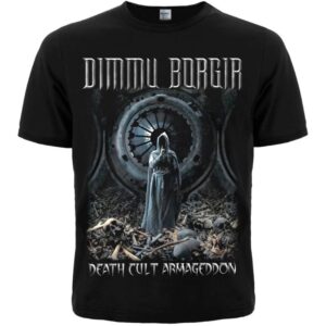 Лице на черна метъл тениска Dimmu Borgir Death Cult Armageddon с голяма щампа