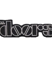 Малка рок нашивка The Doors Logo с бяла бродерия
