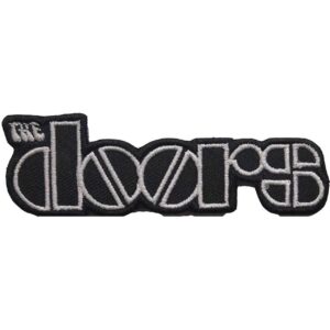 Малка рок нашивка The Doors Logo с бяла бродерия
