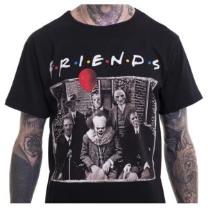 Мъжка тениска с щампа Horror Friends и кино злодеи - Hover Image