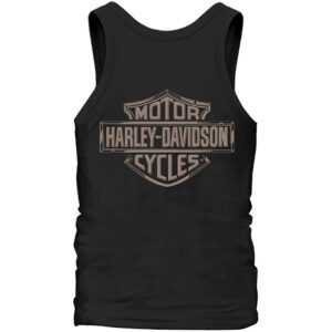 Мъжки памучен потник Harley-Davidson с орел и винтидж лого - Hover Image