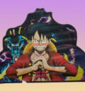 One Piece малък 3D стикер с Luffy 5 лв