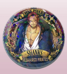 Shanks One Piece холограмна голяма значка