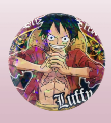 One Piece холограмна значка с Luffy