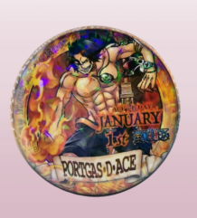 Метална голяма значка на Ace от One Piece