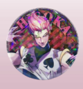 Метална значка на Hisoka от Hunter x Hunter