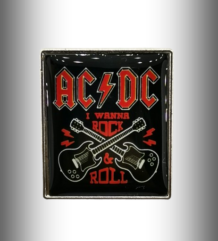 Метална пин значка AC/DC Rock & Roll