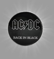 Метална пин значка на AC/DC "Back in Black"