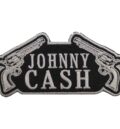 Малка бродирана рок нашивка Johnny Cash с револвери
