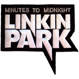 Квадратна бродирана рок нашивка на Linkin Park с робота от албума Reanimation