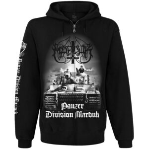 Метъл суичер с цип Marduk Panzer Division предна част с танк и лого
