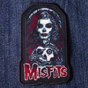 Рок нашивка Misfits Lady Skeleton с готическа бродерия на жена скелет