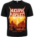 Черна метъл тениска Nuclear Assault Game Over с цветна ситопечатна щампа отпред