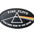 Овална рок нашивка Pink Floyd с призма и дъга Dark Side of the Moon