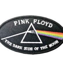 Овална рок нашивка Pink Floyd с призма и дъга Dark Side of the Moon