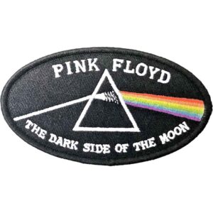 Овална рок нашивка Pink Floyd с призма и дъга Dark Side of the Moon