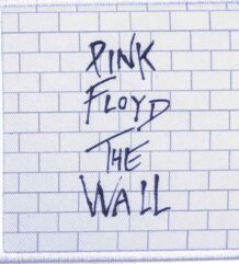 Квадратна рок нашивка на Pink Floyd с дизайн на тухлената стена от The Wall