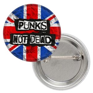 Значка Punk’s Not Dead с английския флаг