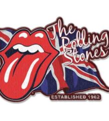 Оригинална рок нашивка The Rolling Stones с езика върху британското знаме