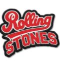 Рок нашивка The Rolling Stones Team Logo с червена бродерия и бял кант