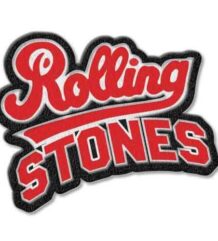Рок нашивка The Rolling Stones Team Logo с червена бродерия и бял кант
