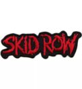Малка бродирана рок нашивка на Skid Row с червено лого на черен фон