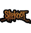 Метъл нашивка Slipknot Orange Logo с оранжева бродерия върху черен фон
