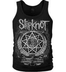 Черен мъжки потник Slipknot All Hope Is Gone с бяла нонаграма и лого