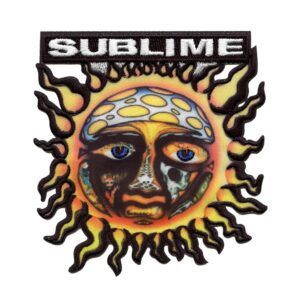 Цветна пънк нашивка Sublime с логото Sun Face и надпис