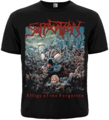 Лице на черна метъл тениска Suffocation с обложката на албума Effigy of the Forgotten