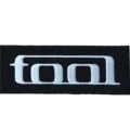 Правоъгълна метъл нашивка на TOOL с бяло лого 10,000 Days на черен фон