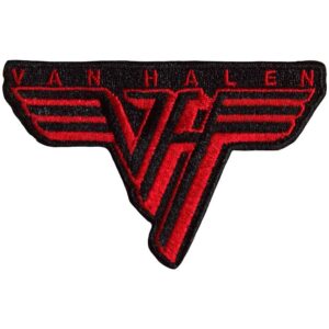 Малка везана метъл нашивка на Van Halen с червено крилато лого