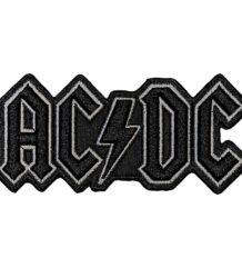 Бродирана рок нашивка AC/DC лого на черен фон